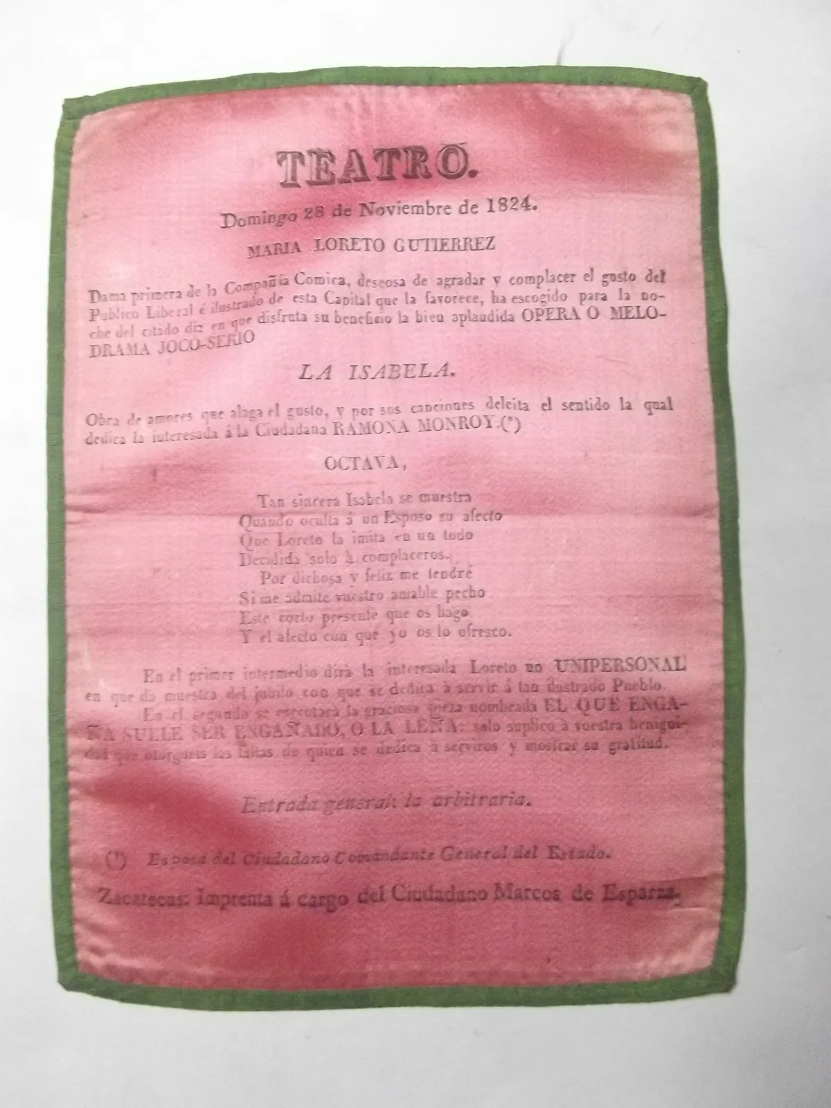 Impreso en tela