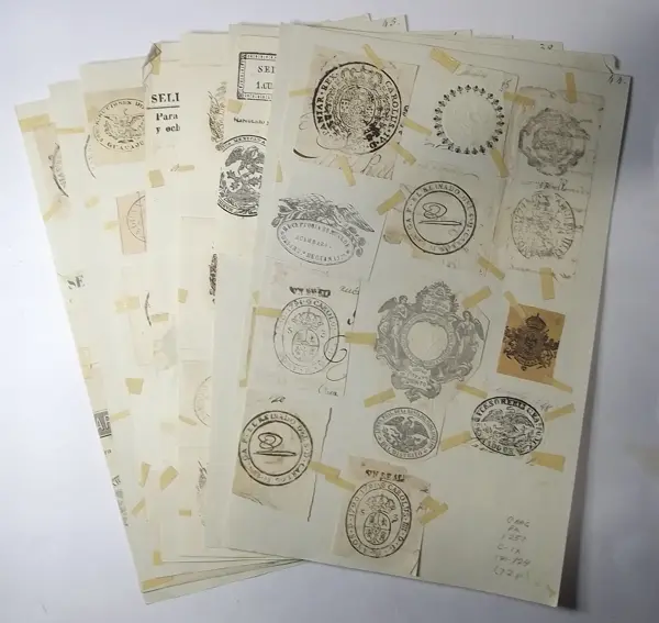 Sellos impresos en papel